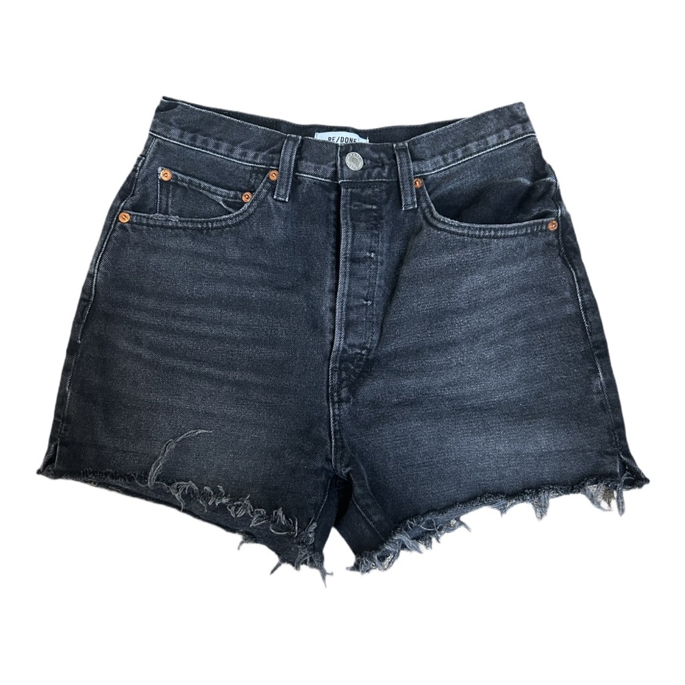 Re/Done Black Denim Women's Shorts